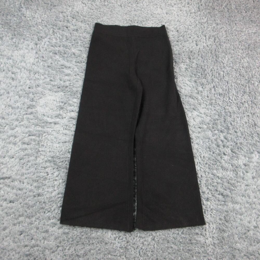 SOJOURN Pants Womens S Black Cropped Wide Leg Viscose Polyester 27x25.5* NWT